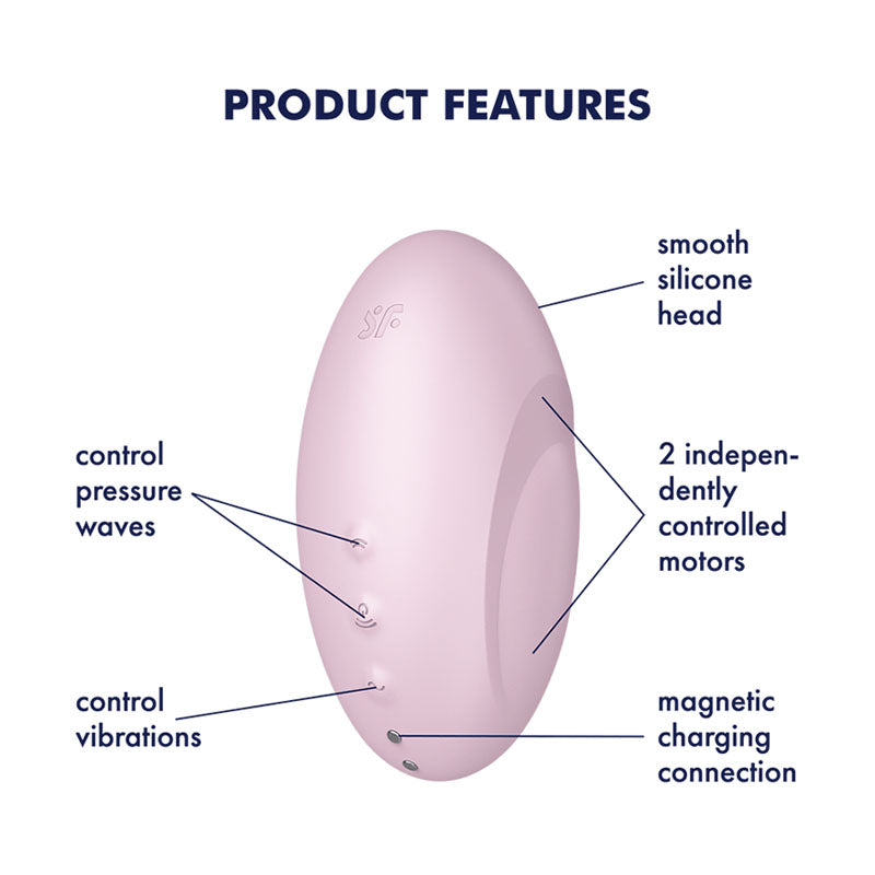 Satisfyer Vulva Lover 3 USB Rechargeable Air Pulse Clitoral Stimulator - Pink