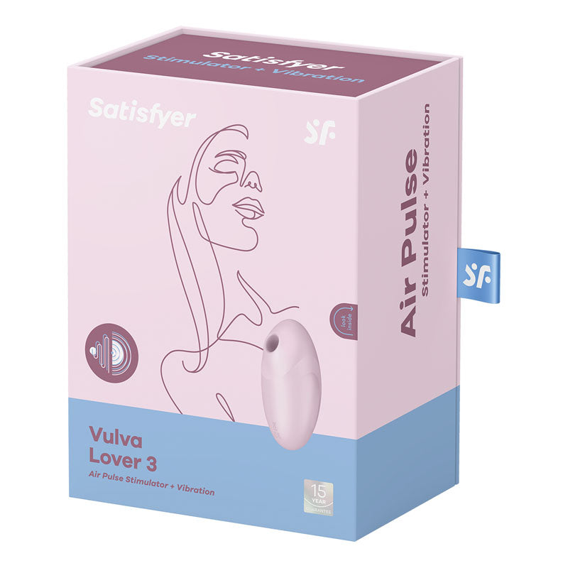 Satisfyer Vulva Lover 3 USB Rechargeable Air Pulse Clitoral Stimulator - Pink