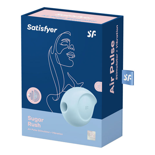 Satisfyer Sugar Rush USB Rechargeable Air Pulsation Clitoral Stimulator - Blue