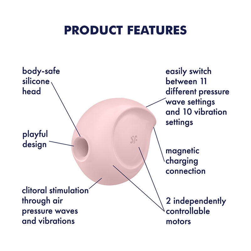 Satisfyer Sugar Rush USB Rechargeable Air Pulsation Clitoral Stimulator - Rose