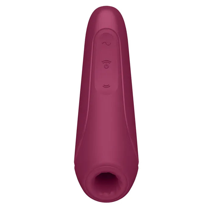 Satisfyer Curvy 1+ Mobile App USB Clitoral Stimulator & Vibration Rose Red