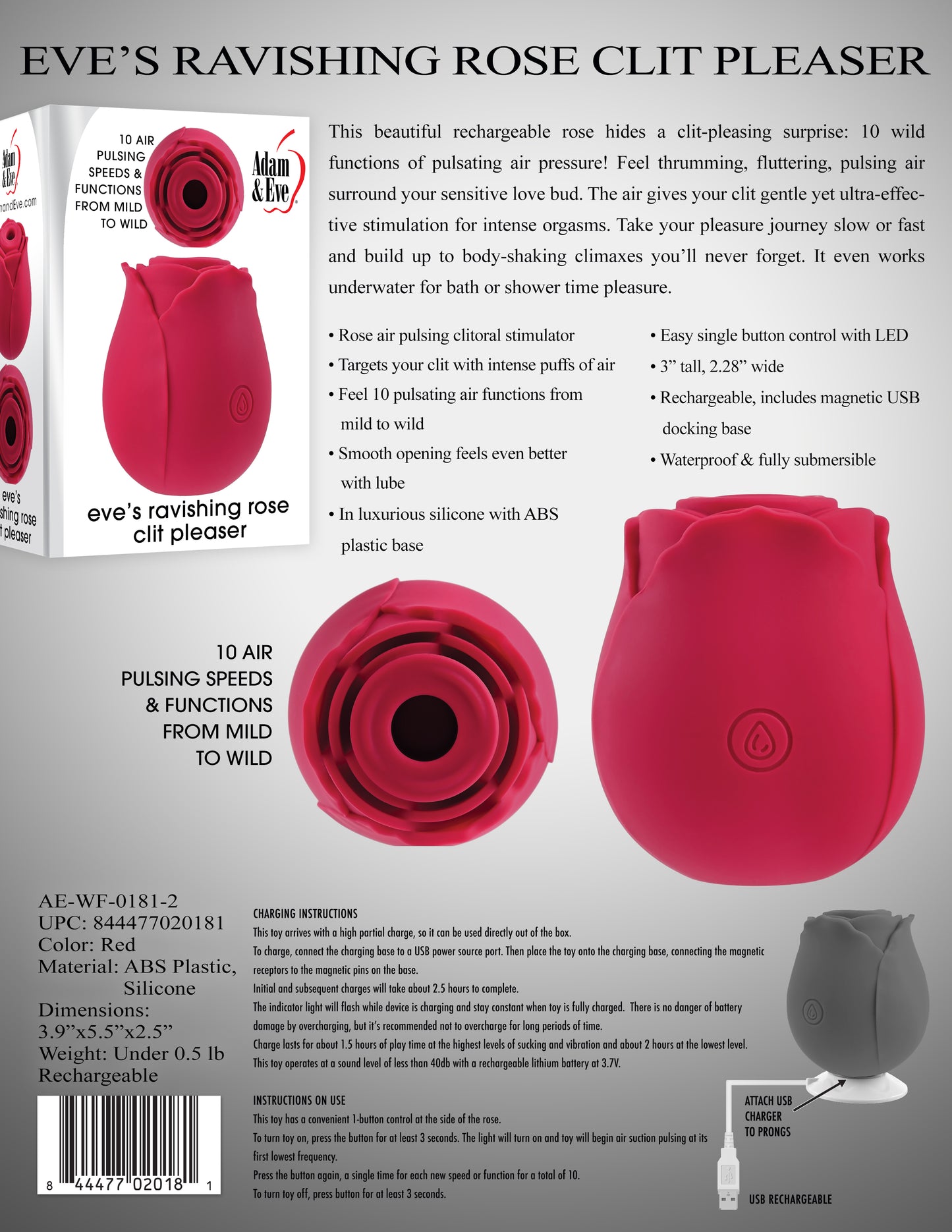 Adam & Eve | Eve's Ravishing Rose Clit Pleaser