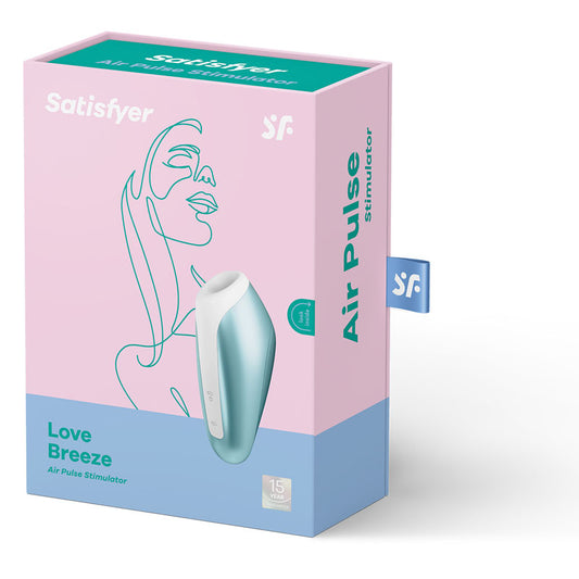 Satisfyer Love Breeze USB Recharge Clitoral Stimulator & Vibration - Ice Blue