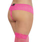 Dreamgirl Plus Size Laced Stay-up Neon Fishnet Thigh High Hot Pink Size OSQ