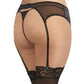 Dreamgirl Plus Size Lace Top Sheer Thigh High Black Size OSQ