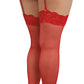 Dreamgirl Plus Size Laced Fishnet Thigh High Red Size OSQ