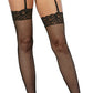 Dreamgirl Laced Fishnet Thigh High Black Size OS