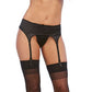 Dreamgirl Sheer Thigh High with Back Seam Black Size OS