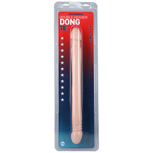Doc Johnson Smooth Double Header White 18" Dildo Dong