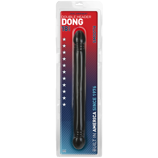 Doc Johnson Smooth Double Header Black 18" Dildo Dong