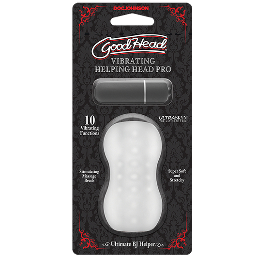 GoodHead Vibrating Helping Head Pro 3" ULTRASKYN Stroker + Bullet