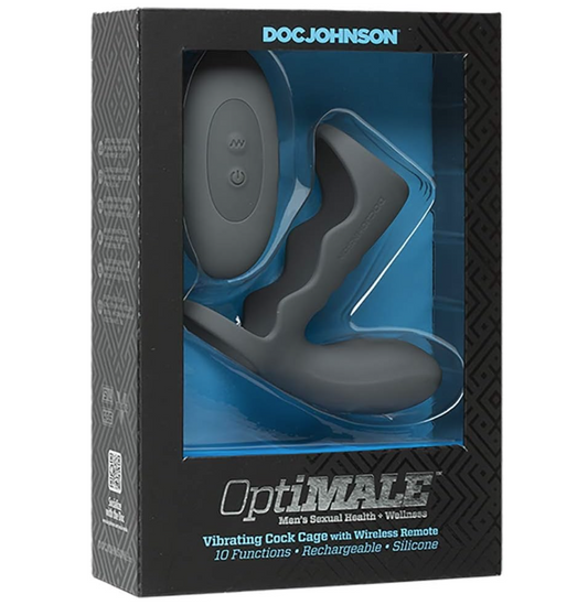 Doc Johnson Optimale Rechargeable Vibarting Cock Cage with Wireless Remote