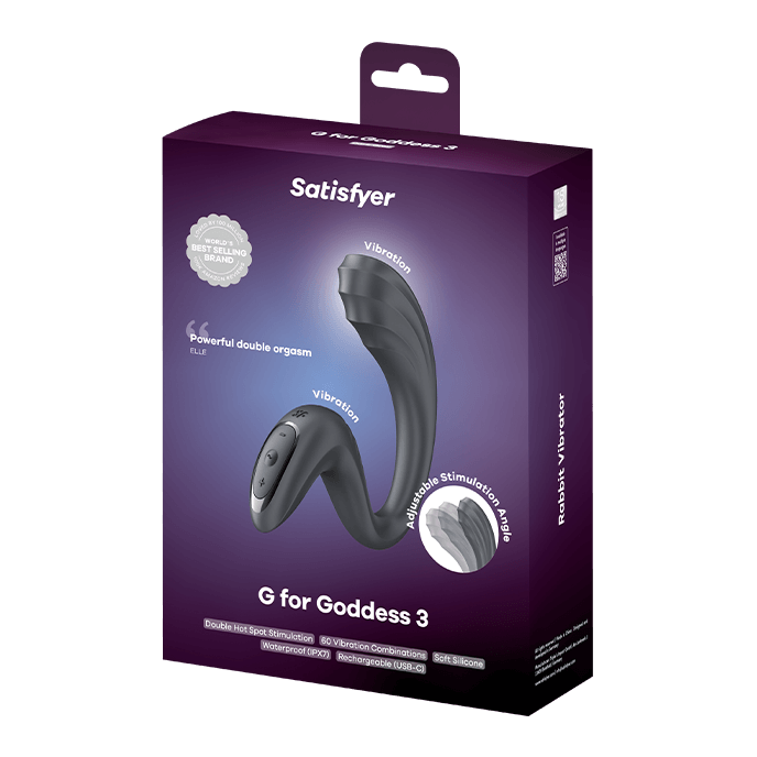 Satisfyer G For Goddess 3 - G-Spot Clitoral Rabbit Vibrator Dark Grey