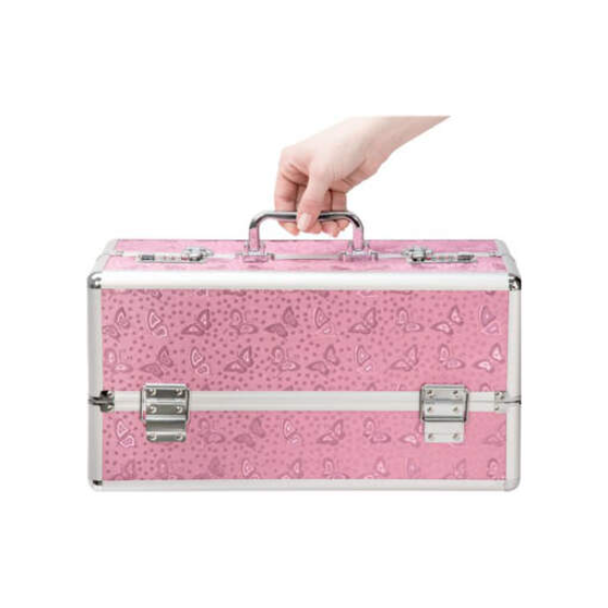 The Toy Chest -  Large Lockable Vibrator Sex Toy Case Pink 38cm x 20cm x 18cm