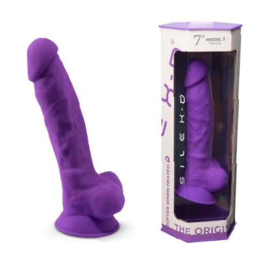 Adrien Lastic Silexd 7" Model 1 Realistic Silicone Dildo - Purple