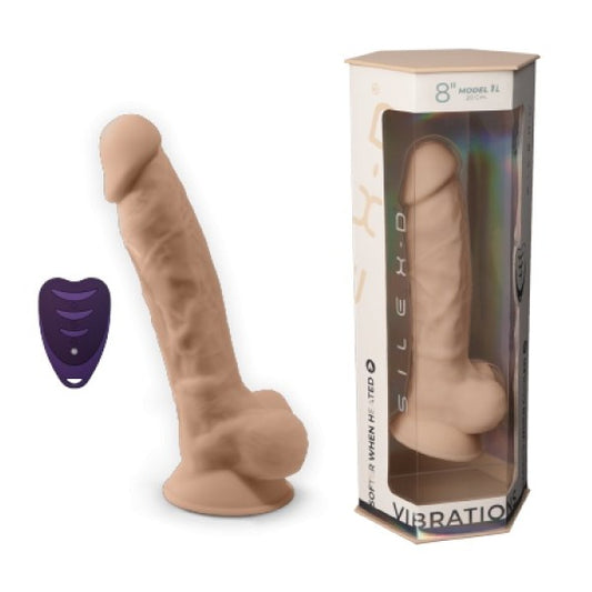 Adrien Lastic Silexd 8" Model 1 Realistic Silicone Dildo with Vibration - Flesh