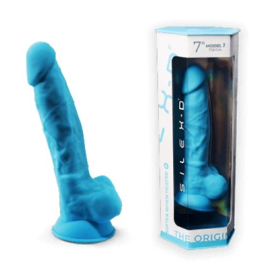 Adrien Lastic Silexd 7" Model 1 Realistic Silicone Dildo - Blue
