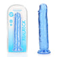 Shots Toys | REALROCK Crystal Clear 10" Straight Dildo No Balls - Blue