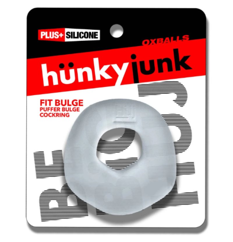 Hunkyjunk Fit Bulge Hung-style Cockring Clear Steam