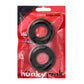 HunkyJunk Stiffy Bulge Rings No-Roll Cockrings Tar Ice - 2 Pack
