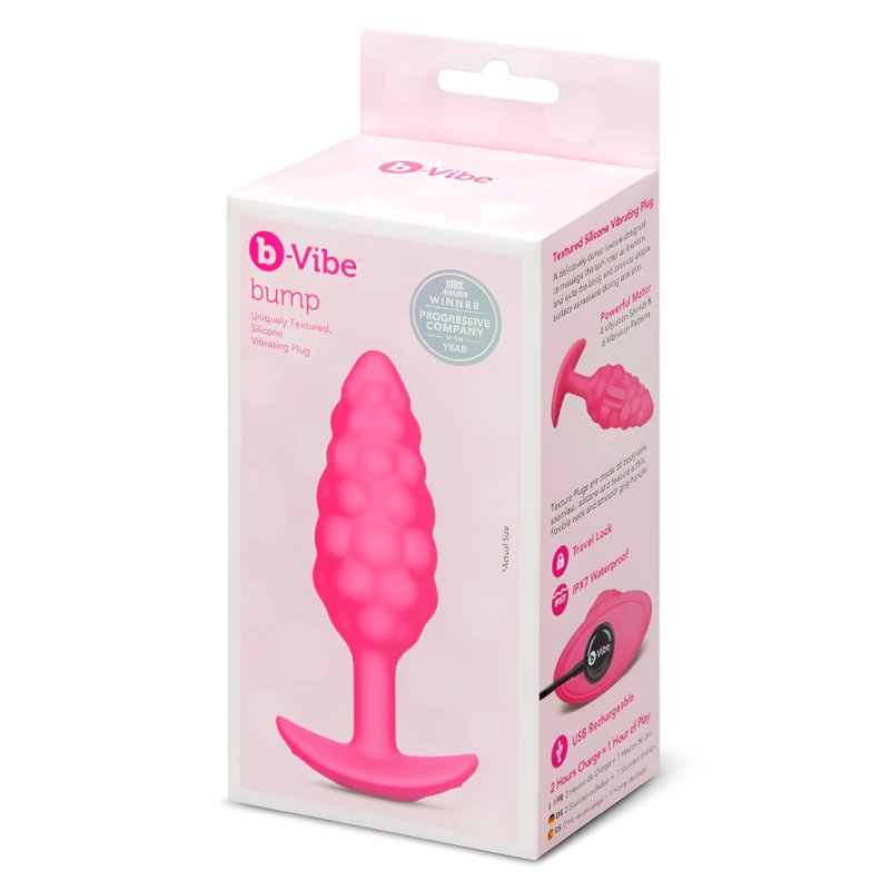 COTR | B-Vibe Swirl Textured Vibrating Plug - Pink