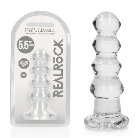 Shots Toys | REALROCK Crystal Clear 5.5" Curvy Dildo/Plug - Translucent