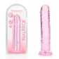 Shots Toys | REALROCK Crystal Clear 8" Straight Dildo No Balls - Pink