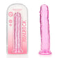 Shots Toys | REALROCK Crystal Clear 10" Straight Dildo No Balls - Pink