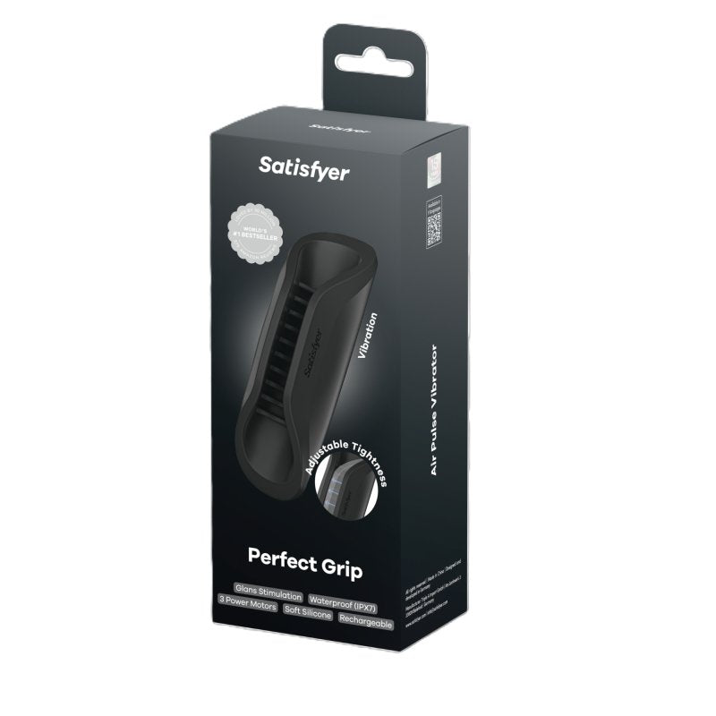 Satisfyer Perfect Grip - Vibrating Masturbator - Black