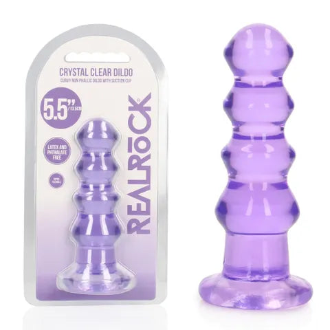 Shots Toys | REALROCK Crystal Clear 5.5" Curvy Dildo/Plug - Purple