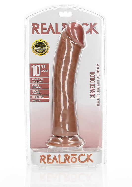 Shots Toys | REALROCK Realistic Regular Curved Dildo - Tan 25.5cm (10") Dong