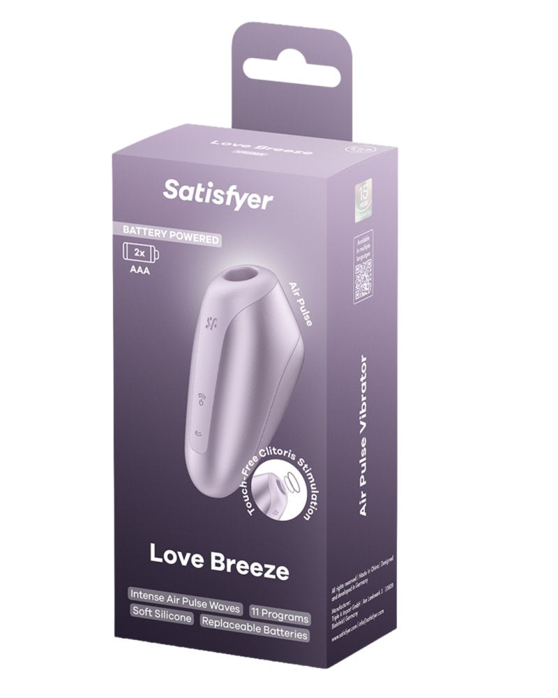Satisfyer Love Breeze Battery Series - Air Pulse Clitoral Vibrator - Violet