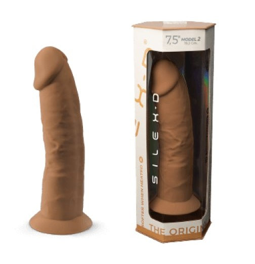 Adrien Lastic Silexd 7.5" Model 2 Realistic Silicone Dildo - Brown