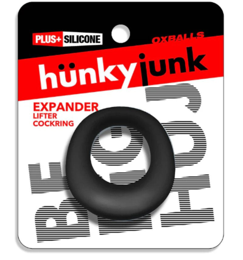 Hunkyjunk Expander Slimmer Scoop Style Cockring Black Fog