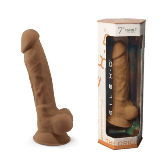 Adrien Lastic Silexd 9" Model 1 Realistic Silicone Dildo - Caramel