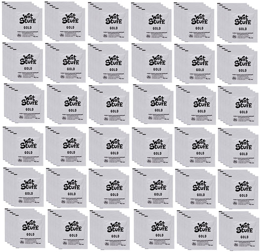 Wet Stuff Gold Water Based Lubricant Sample Travel Sachets (4g x 1000) BULK