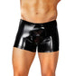Male Power Pouch Short Wet Look Black Size S