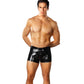 Male Power Pouch Short Wet Look Black Size S