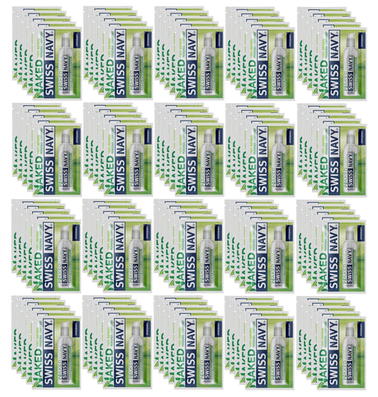 Swiss Navy Naked All Natural Water Based Lubricant 5ml Sachets (100 Pack)