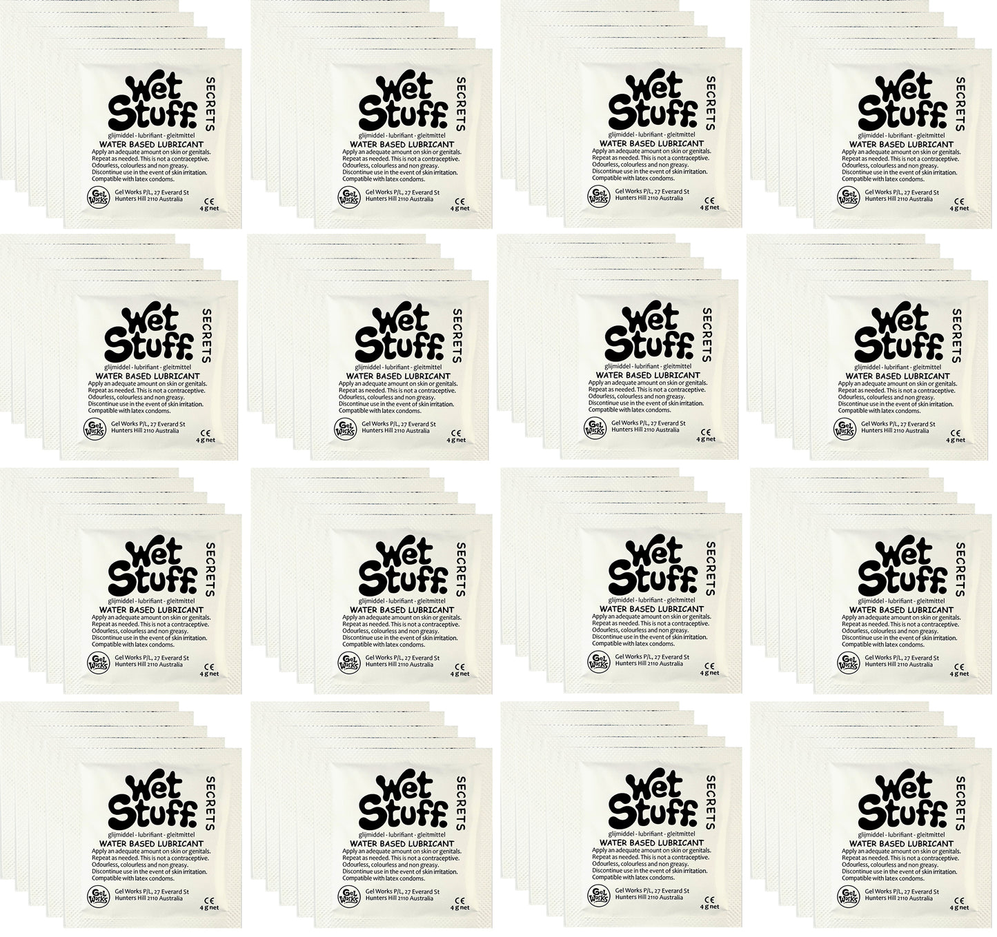 Wet Stuff Secrets Hybrid Silicone+Water Based Cream Lubricant 4g/90g/250g/1kg