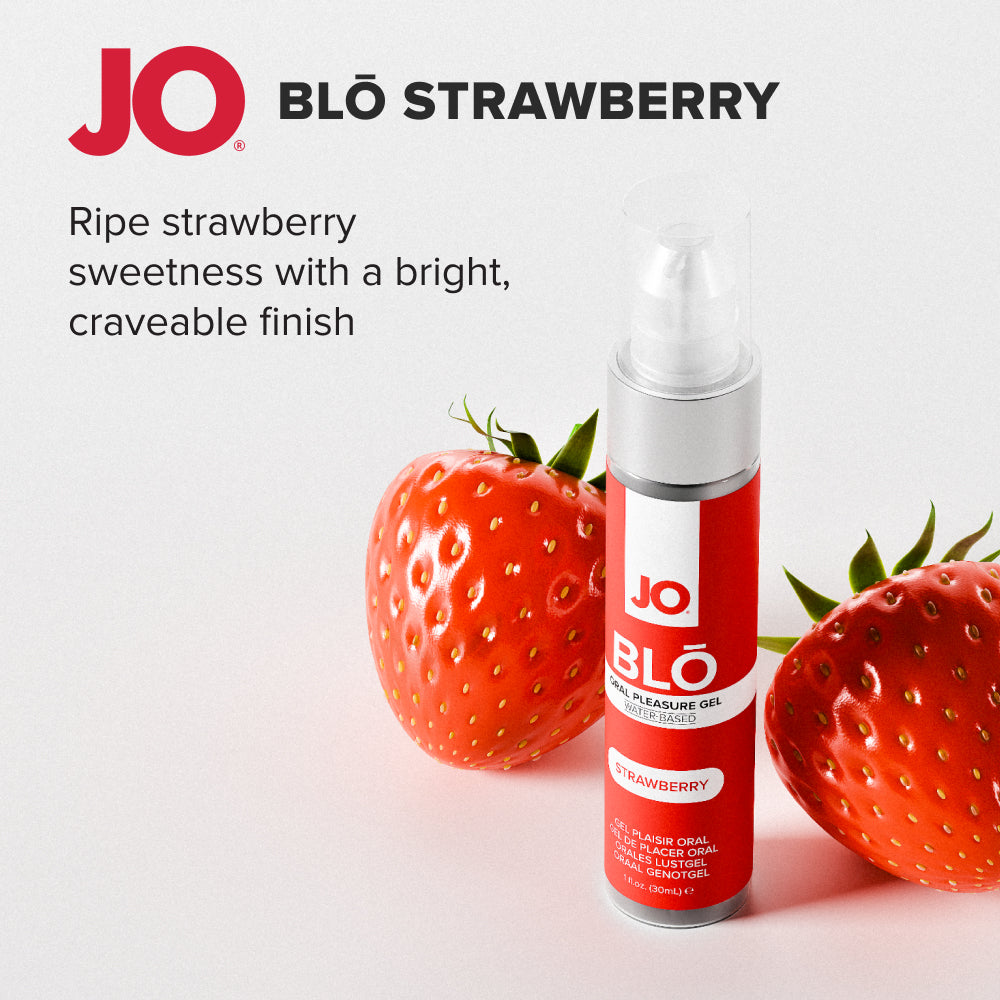 JO Blo Strawberry Flavoured Oral Pleasure Gel 30ml