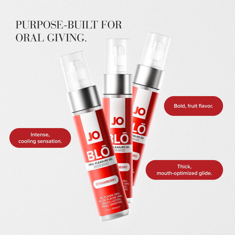 JO Blo Strawberry Flavoured Oral Pleasure Gel 30ml