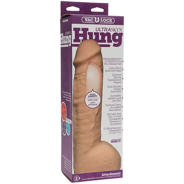Doc Johnson Vac-U-Lock - ULTRASKYN™ Hung 12" Cock Dildo Dong - Vanilla