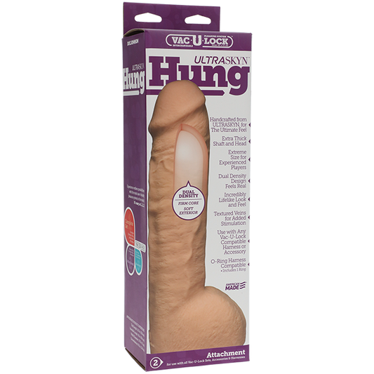 Doc Johnson Vac-U-Lock - ULTRASKYN™ Hung 12" Cock Dildo Dong - Vanilla