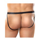 Male Power Jock Wet Look Black Size S/M or L/XL