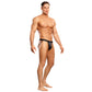 Male Power Jock Satin Lycra Black Size S/M or L/XL