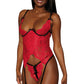 Dreamgirl Open Cup Bustier & G-String One Size OS