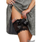 Dreamgirl Discreet Lace Leg Garter Wallet Black Size S/M or M/L