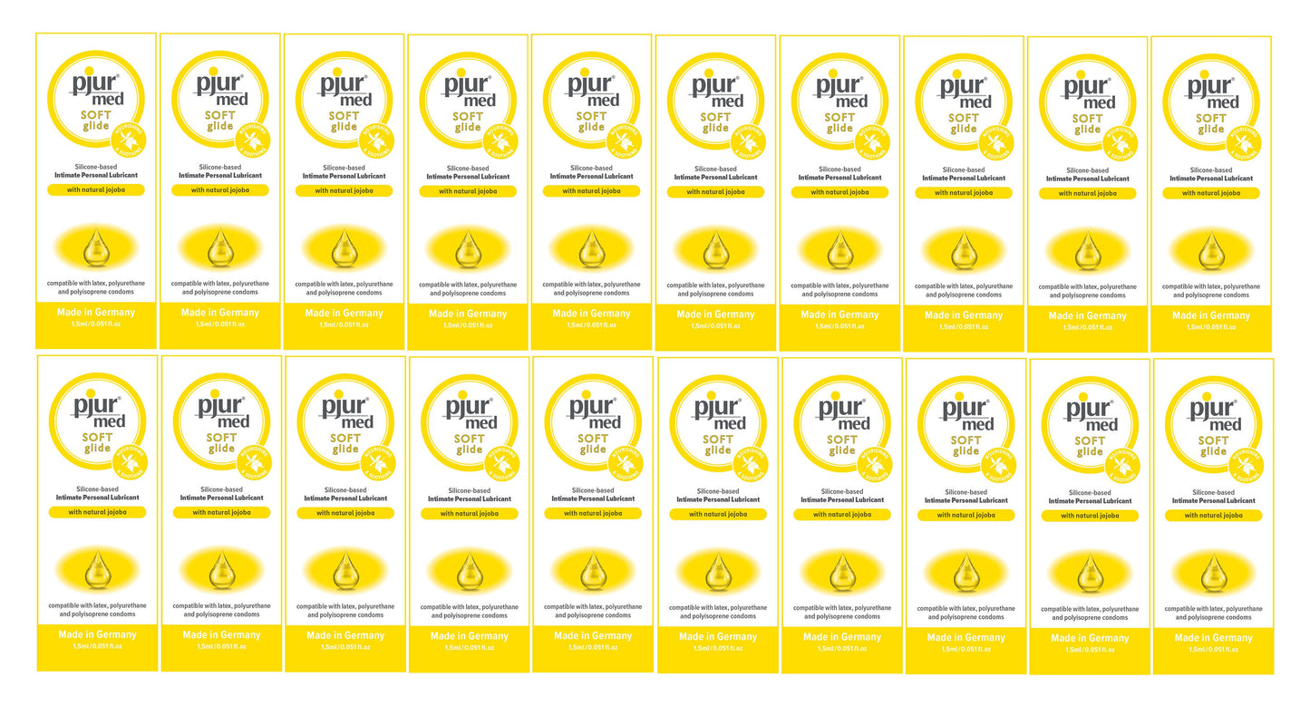 Pjur Med Soft Glide Silicone Based Lubricant Sachets 20 x 1.5ml - 20 Pack