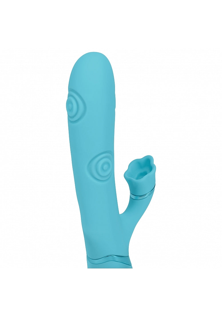 Shots Toys | VIVE Fiore Triple Motor G-Spot Air Wave Vibrating Tapping Flared Clit Stimulator Blue